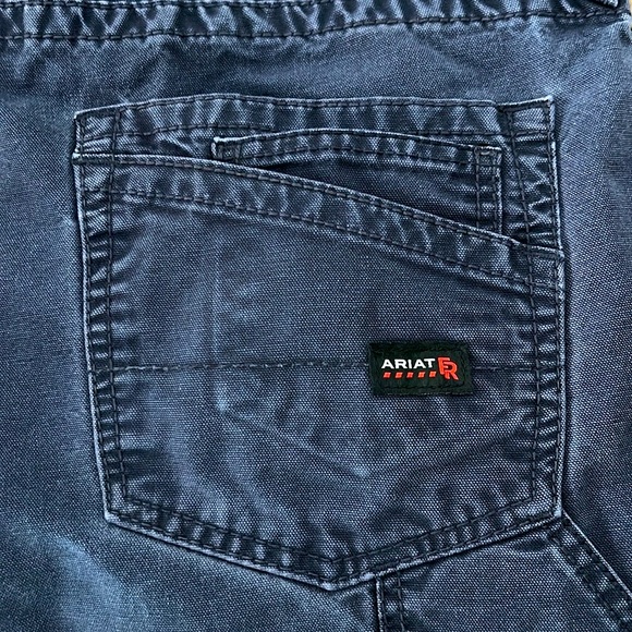 Ariat M4 FR Workhorse Pants 44x30 (42) Navy Bootcut Distressed Flame Resistant Y - Picture 16 of 17